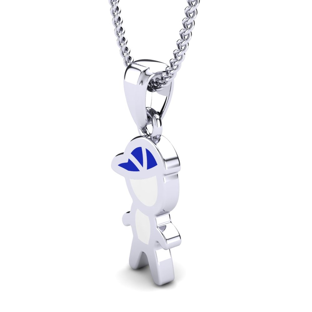 Pendentif pour enfant Mingo Or Blanc 9k