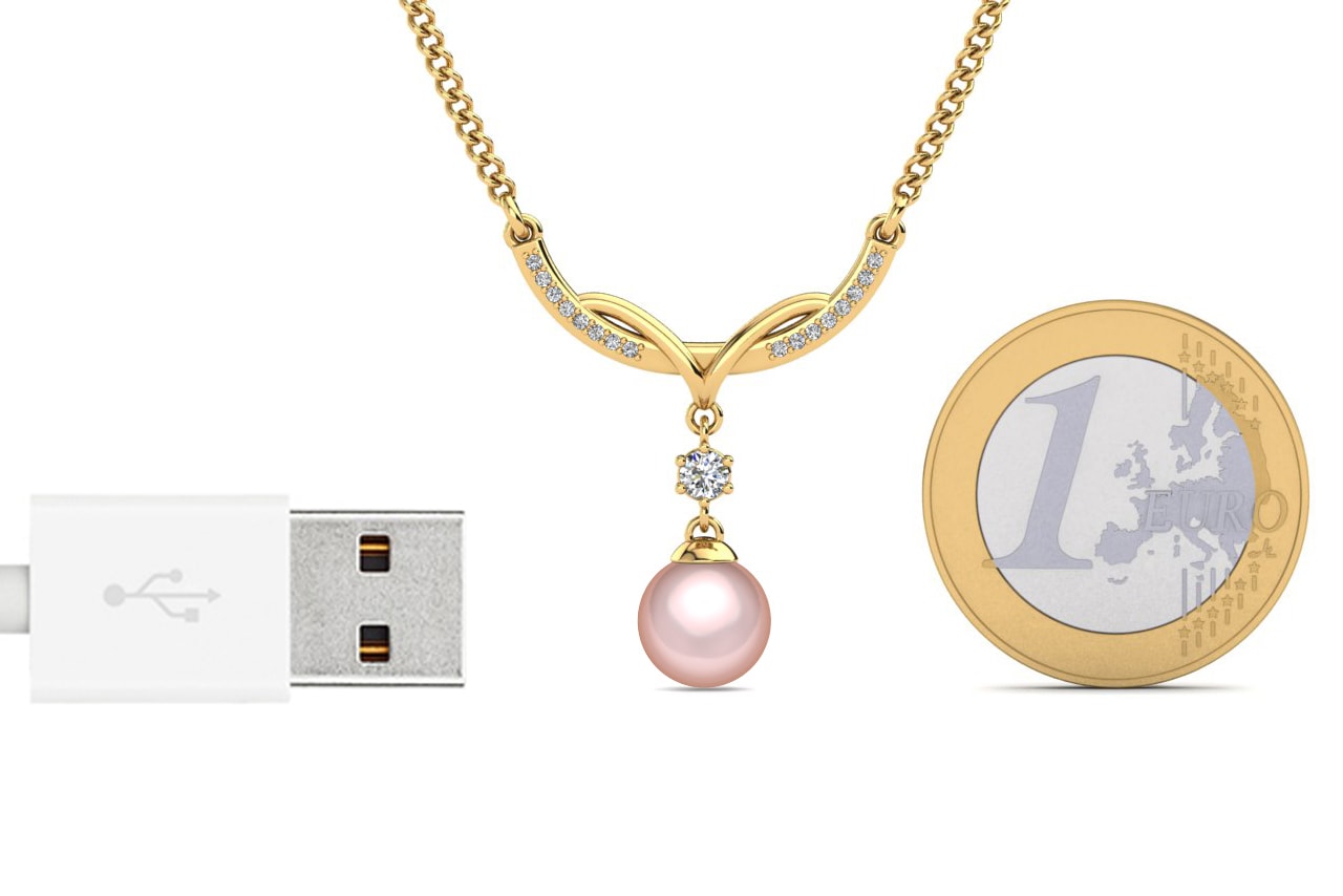 14ct Yellow Gold Women's Necklace Kanasia Ø8 mm