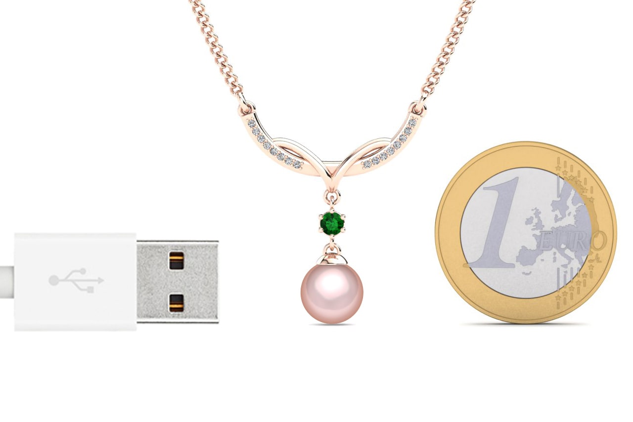 Green Zirconia Women's Necklace Kanasia Ø8 mm