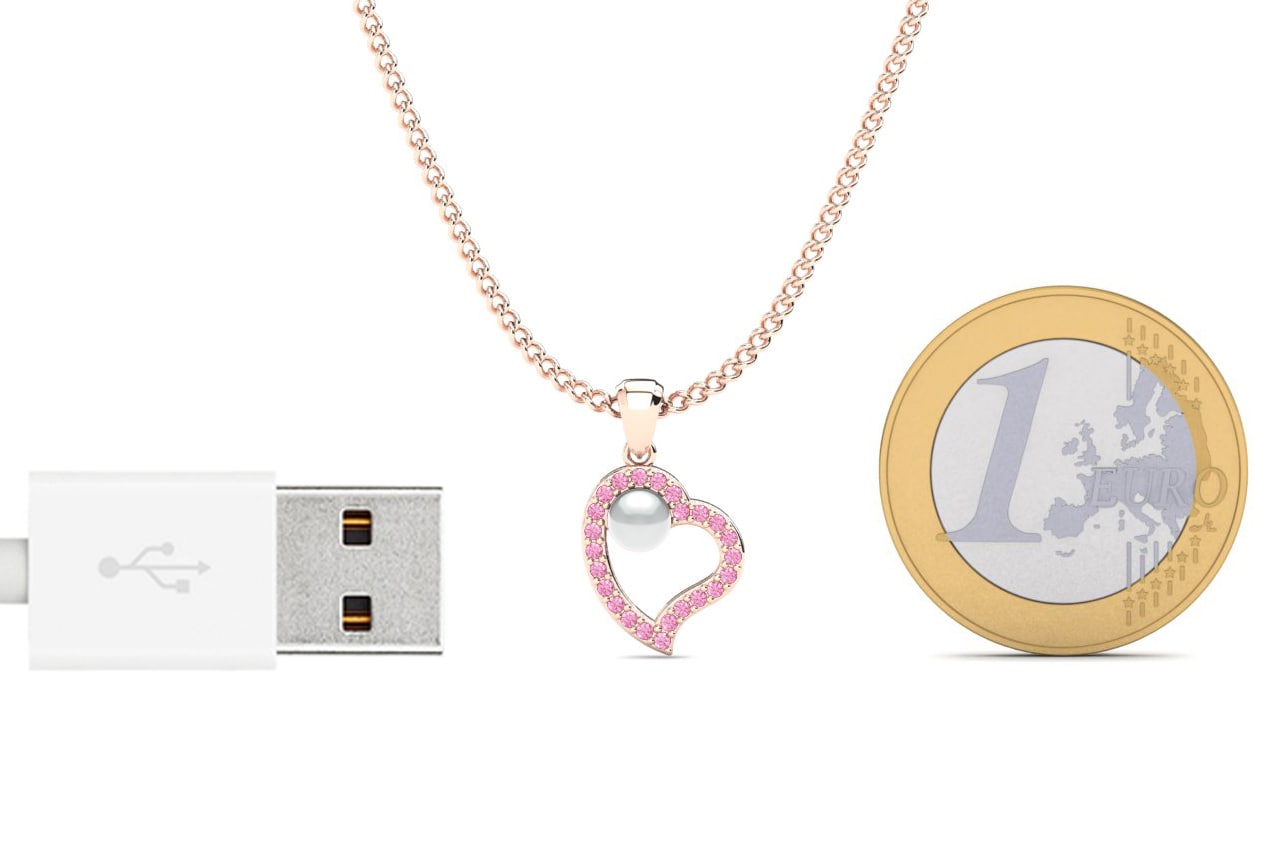 Pink Sapphire Women's Pendant Kanvika Ø4 mm