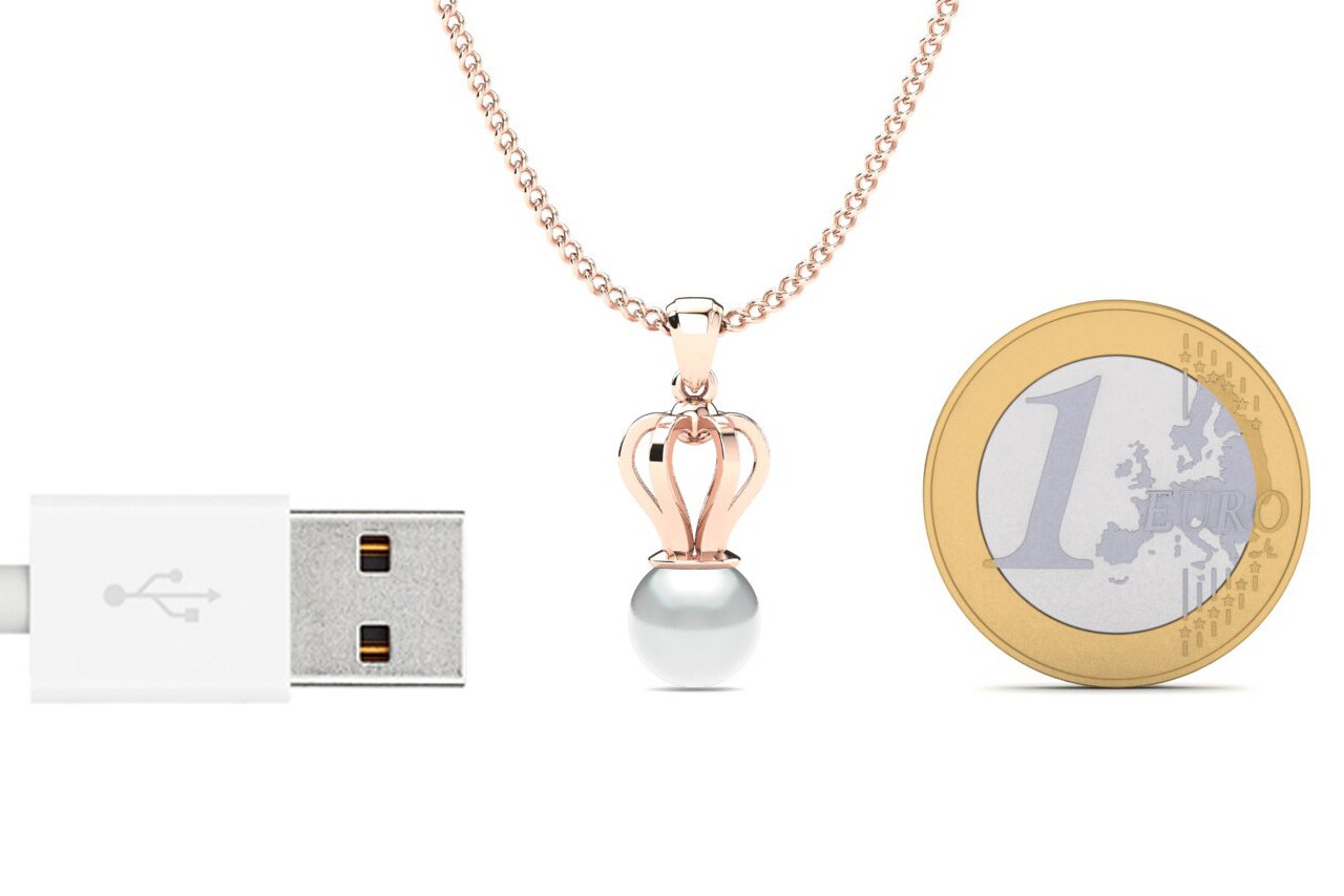 14ct Rose Gold Women's Pendant Kapresha Ø8 mm