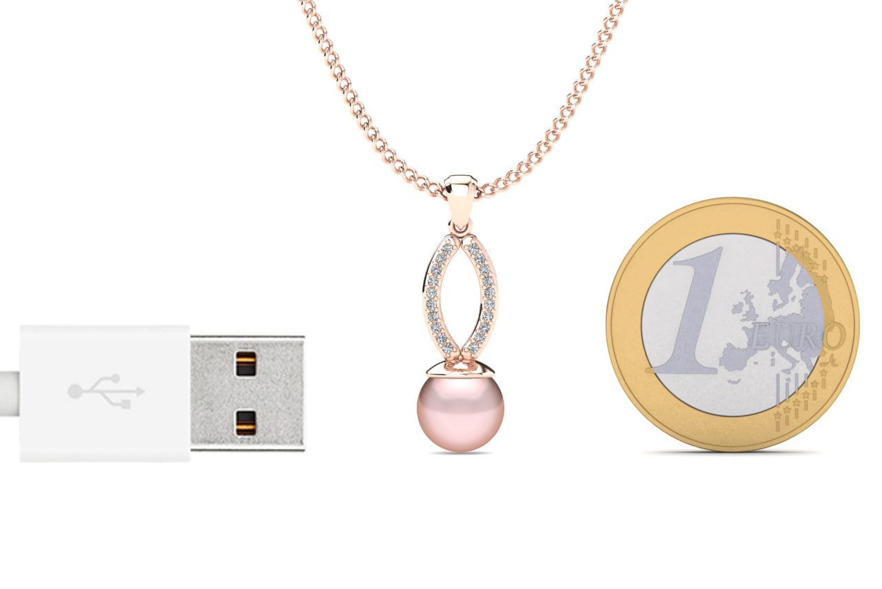 18ct Rose Gold Women's Pendant Katelean Ø8 mm