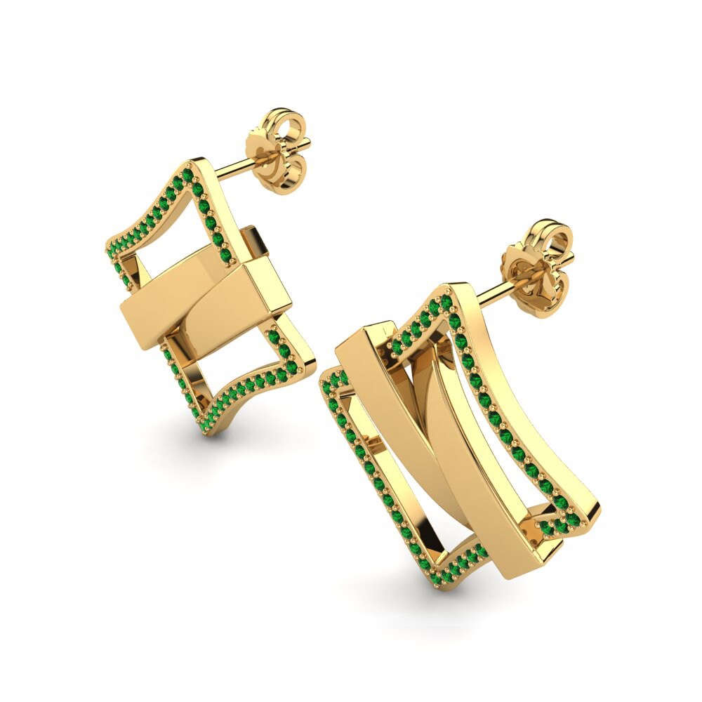 Đá Zirconia Xanh Bông tai nữ Kevanna