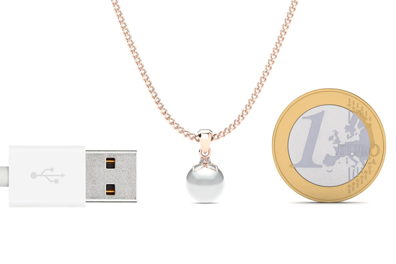 Zirconia Women's Pendant Keviona Ø8 mm