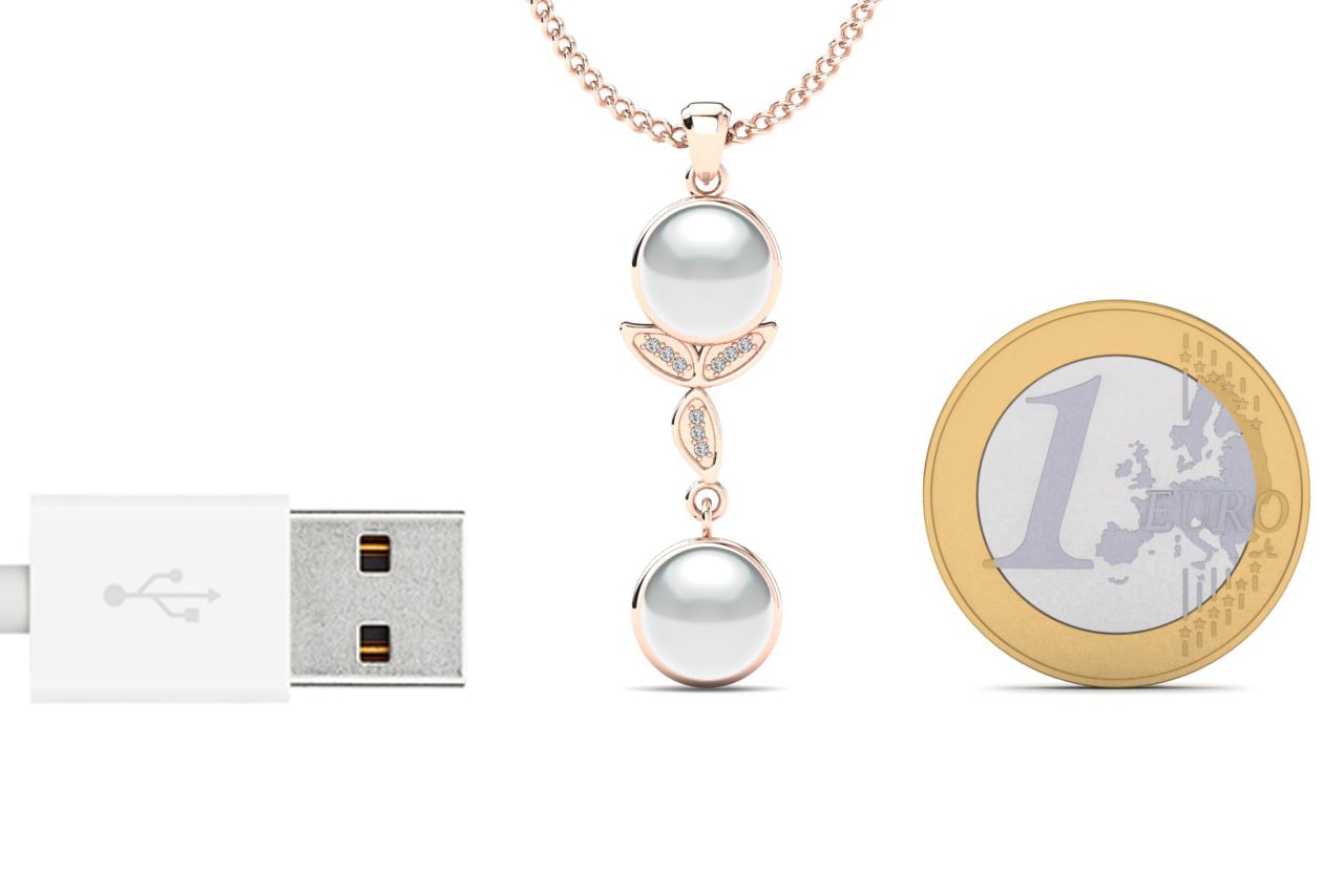 18ct Rose Gold Women's Pendant Khimora Ø8 mm