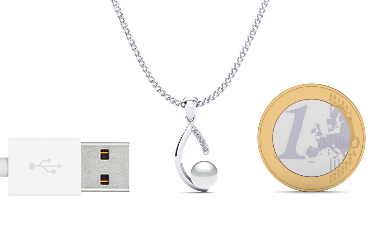 White sapphire Women's Pendant Kinnerly Ø6 mm