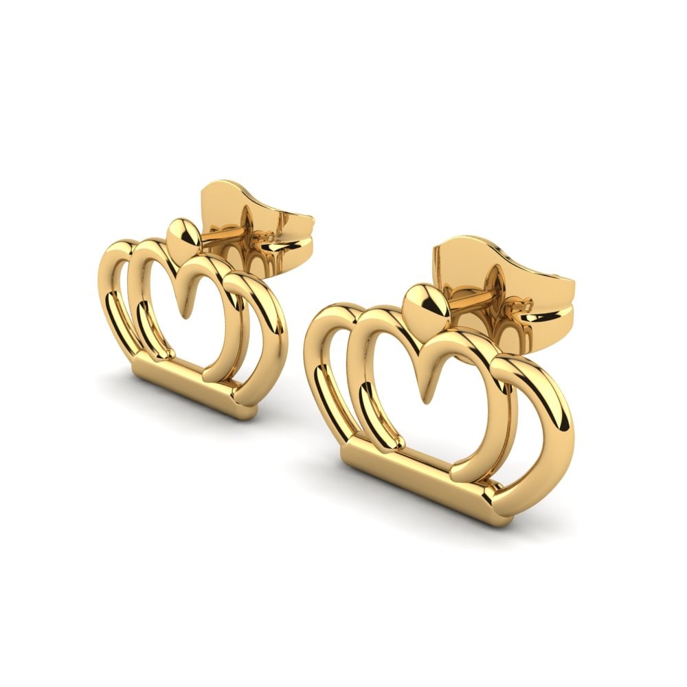 9k Oro Amarillo Pendientes Kreynena