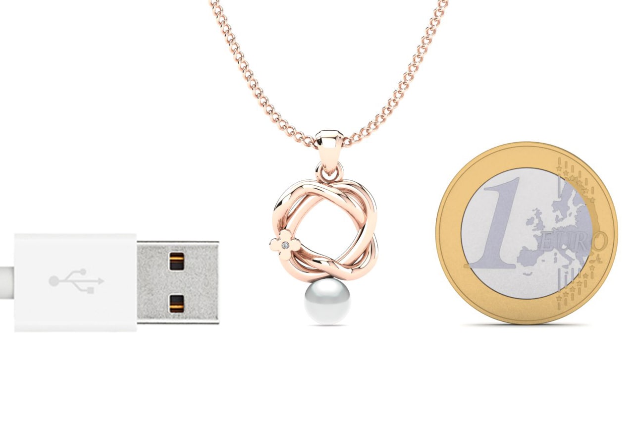 18ct Rose Gold Women's Pendant Levanis Ø6 mm