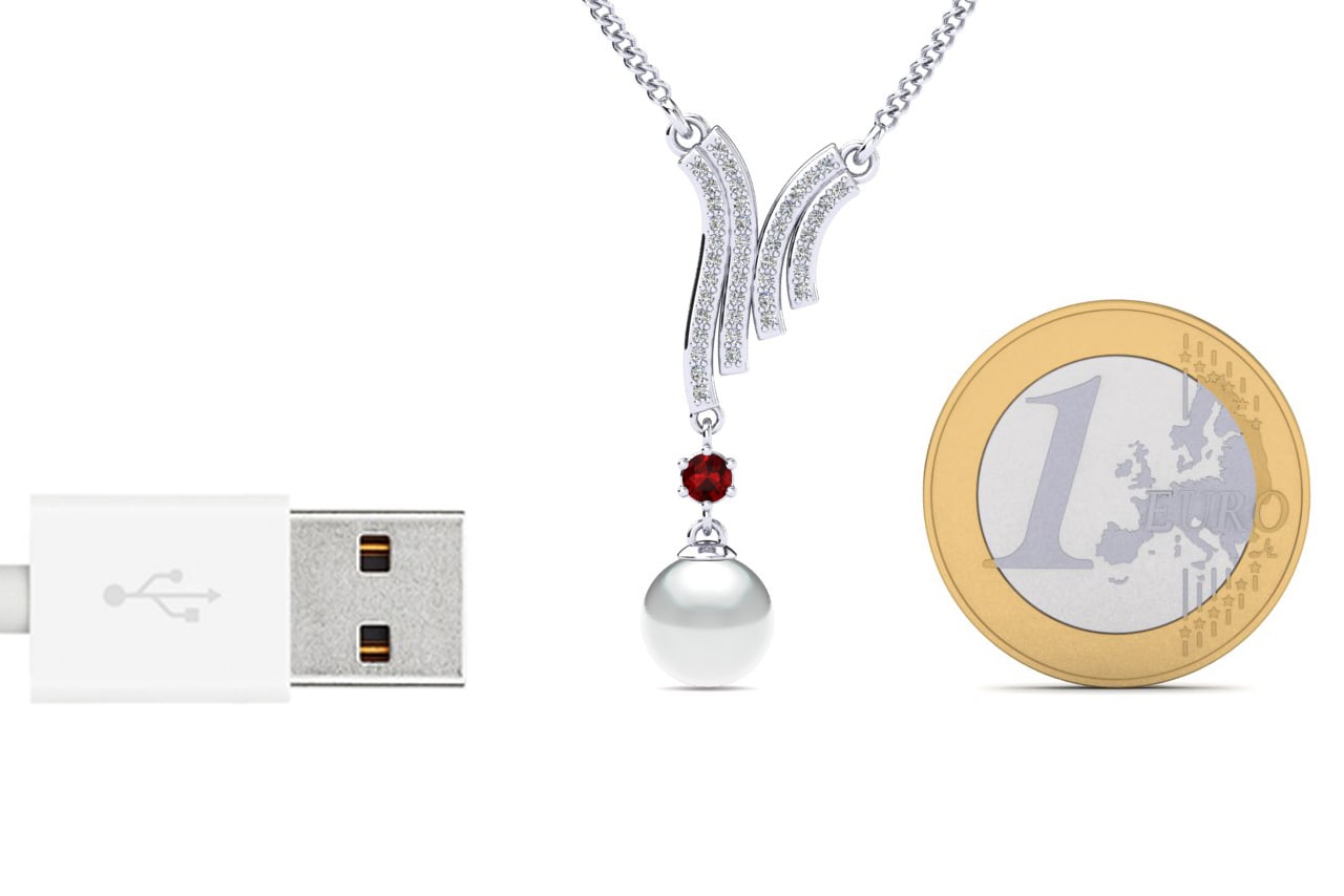 Ruby Women's Necklace Lissey Ø8 mm