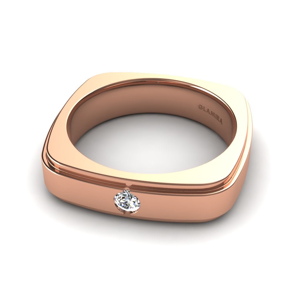 18ct Rose Gold Lab Grown Diamond Men's Ring Relaxing Voyage