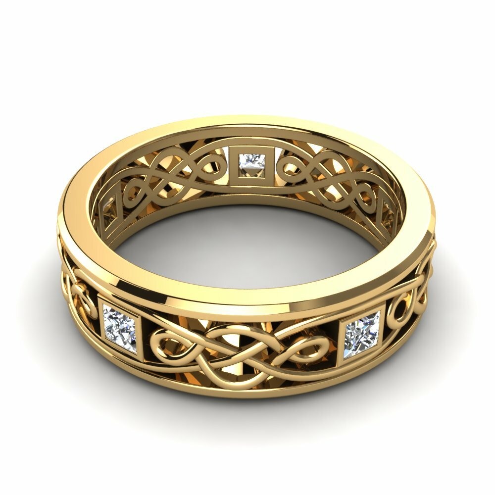 18ct Yellow Gold Diamond Men's Ring Heroic