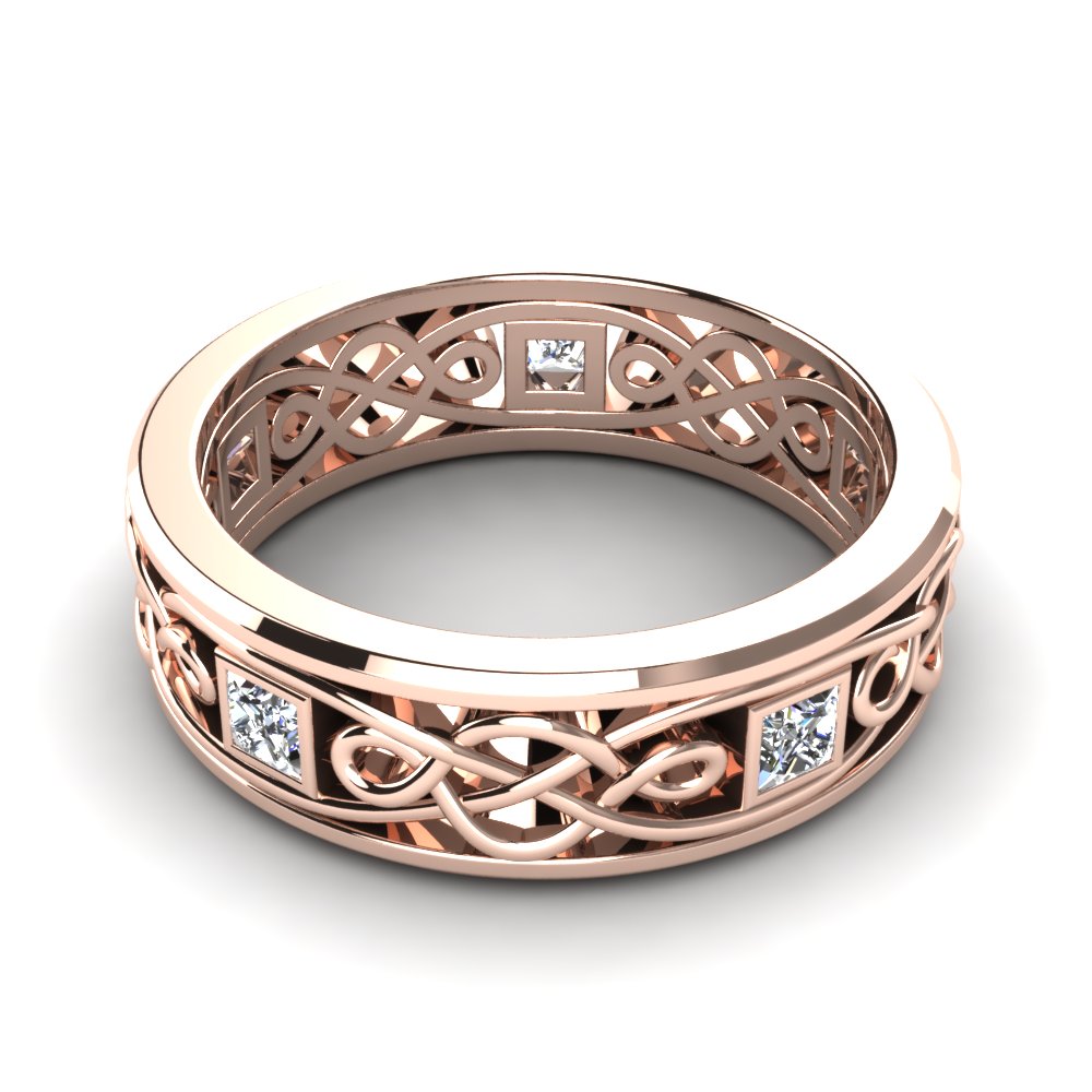 18ct Rose Gold Lab Grown Diamond Men's Ring Heroic