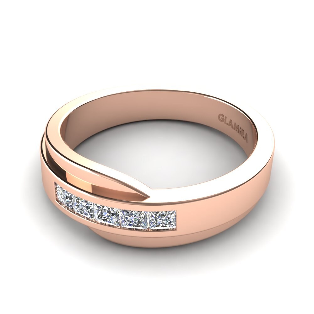 18ct Rose Gold Lab Grown Diamond Men's Ring Magical Day