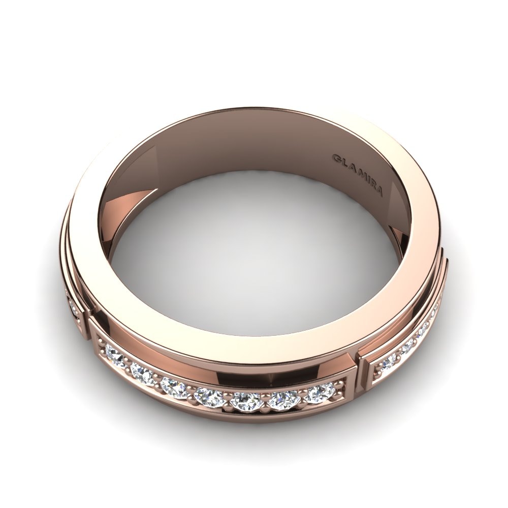 18ct Rose Gold Lab Grown Diamond Men's Ring Final Round