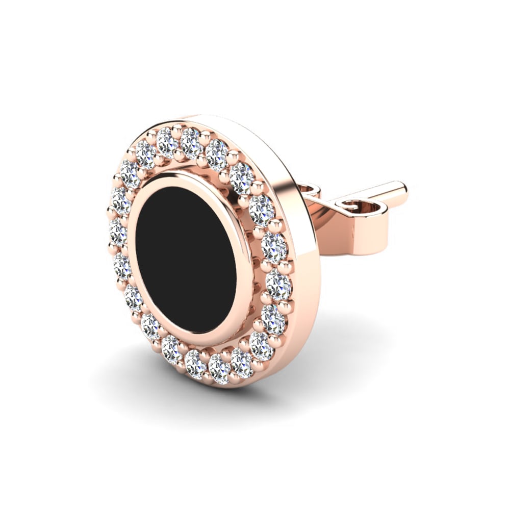 14k Rose Gold Diamond Men's Earring Bardoul