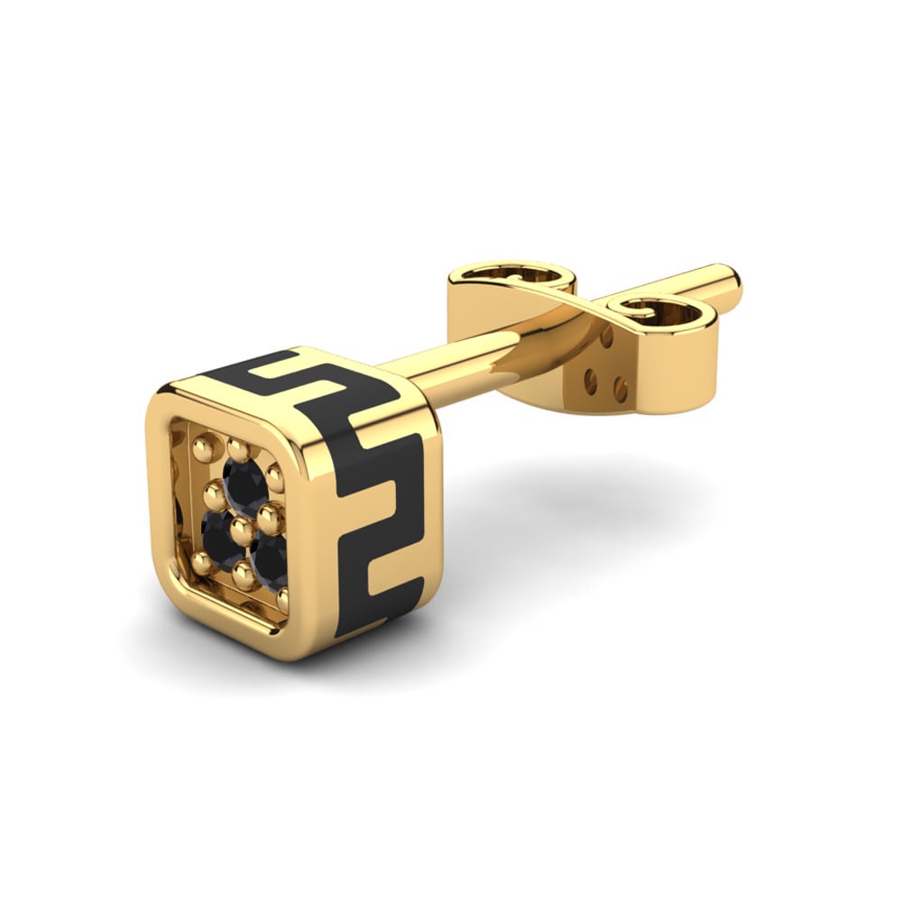 14k Oro Amarillo Pendiente para hombre Britton