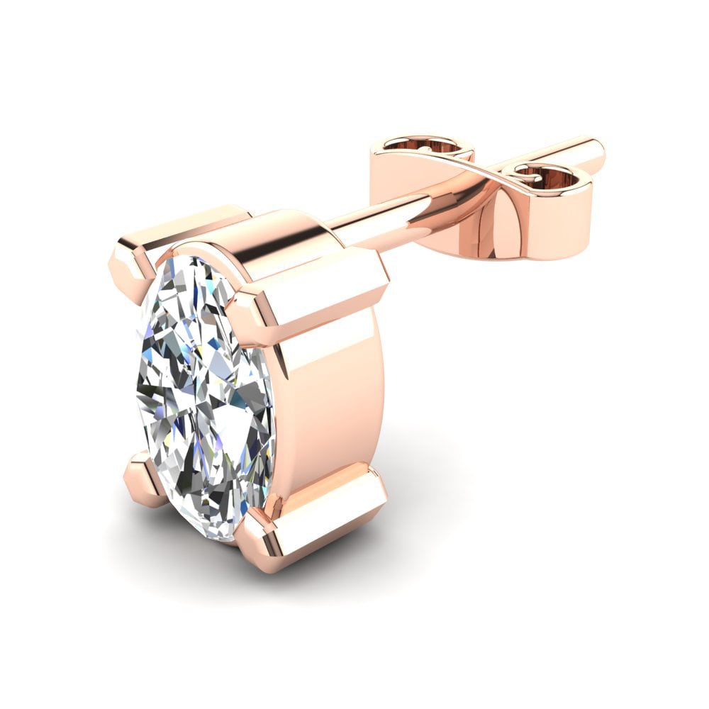 14k Rose Gold Diamond Men's Earring Tybalt