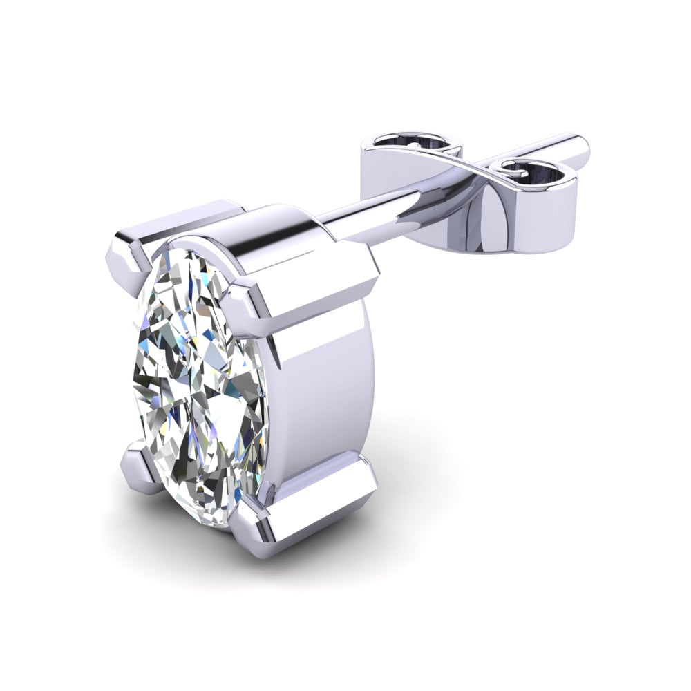 950 Platinum Diamond Men's Earring Tybalt