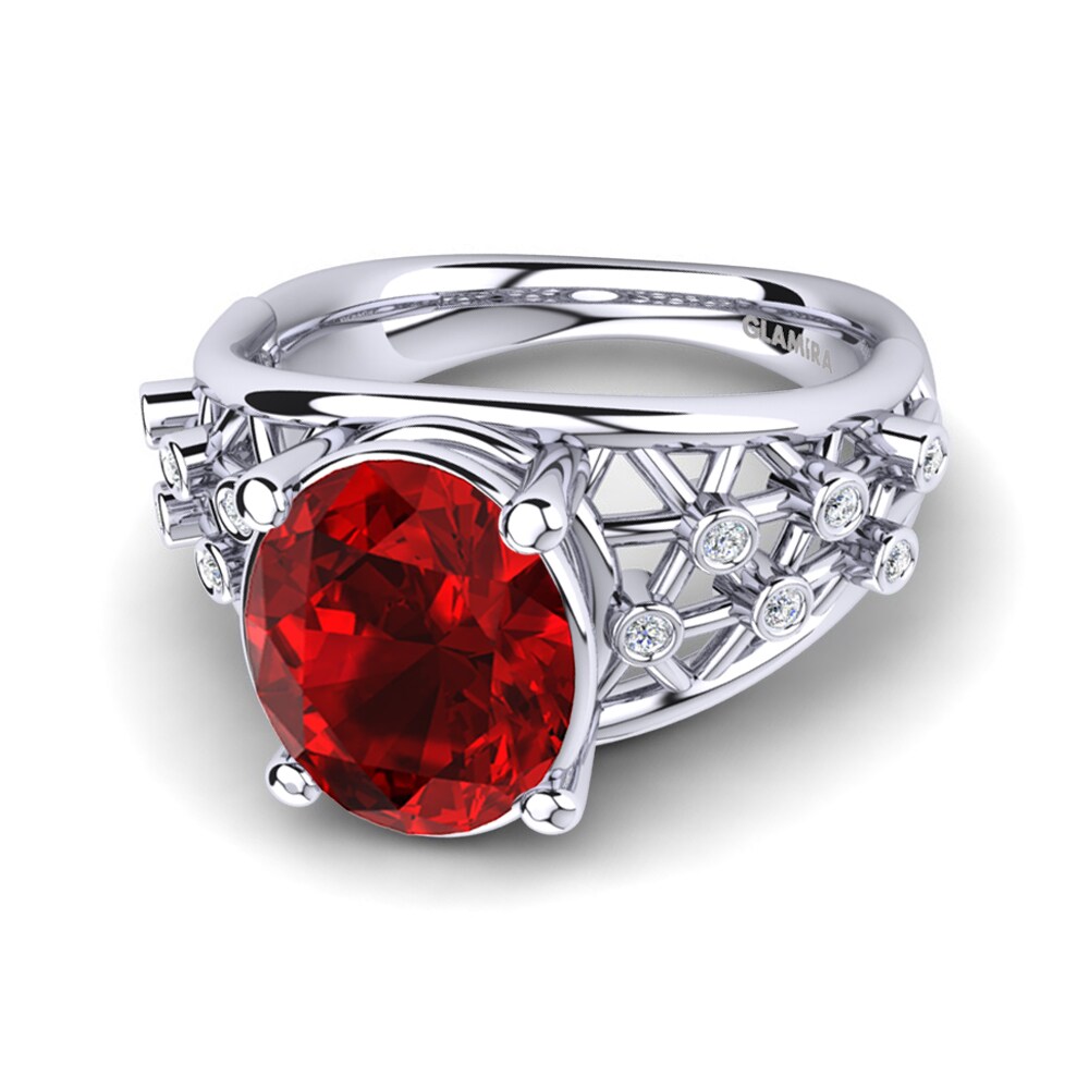 Circonita Roja Anillo de compromiso Mackella