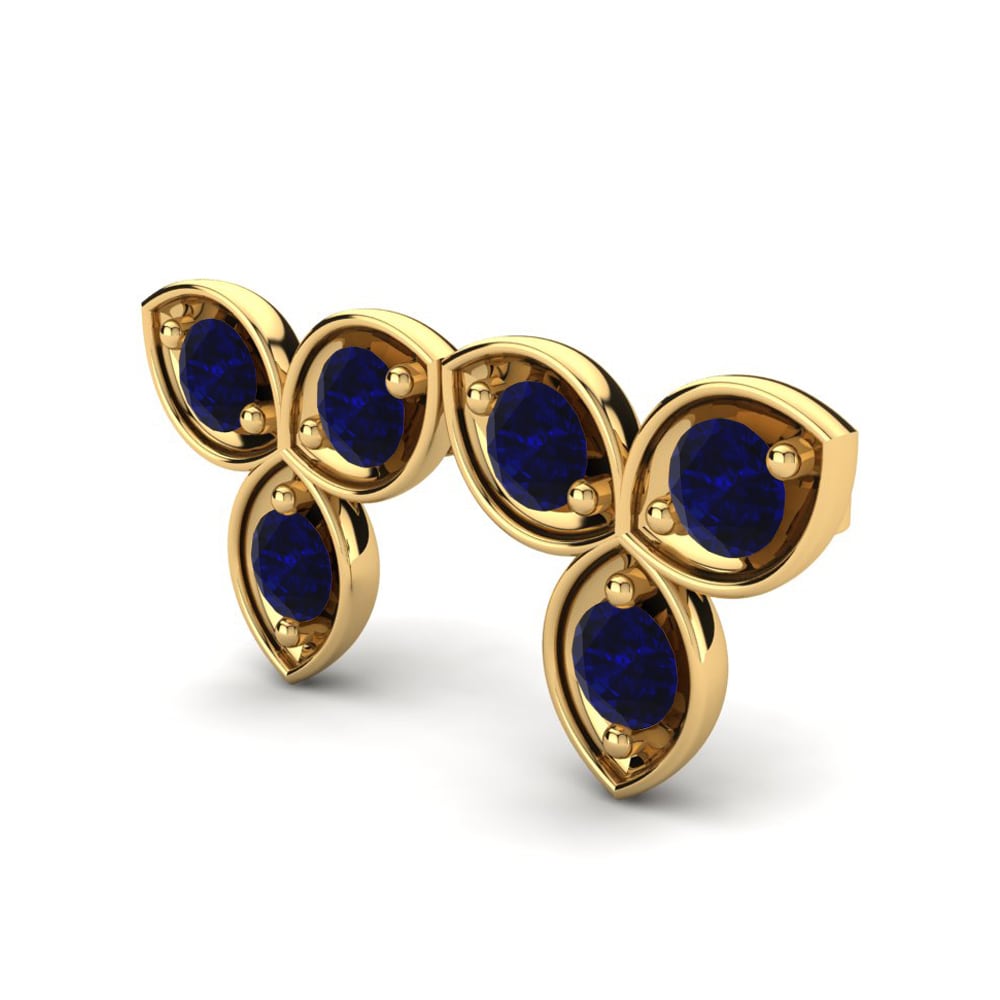 Donker Blauwe Zirkoon Dames Oorbellen Madalina