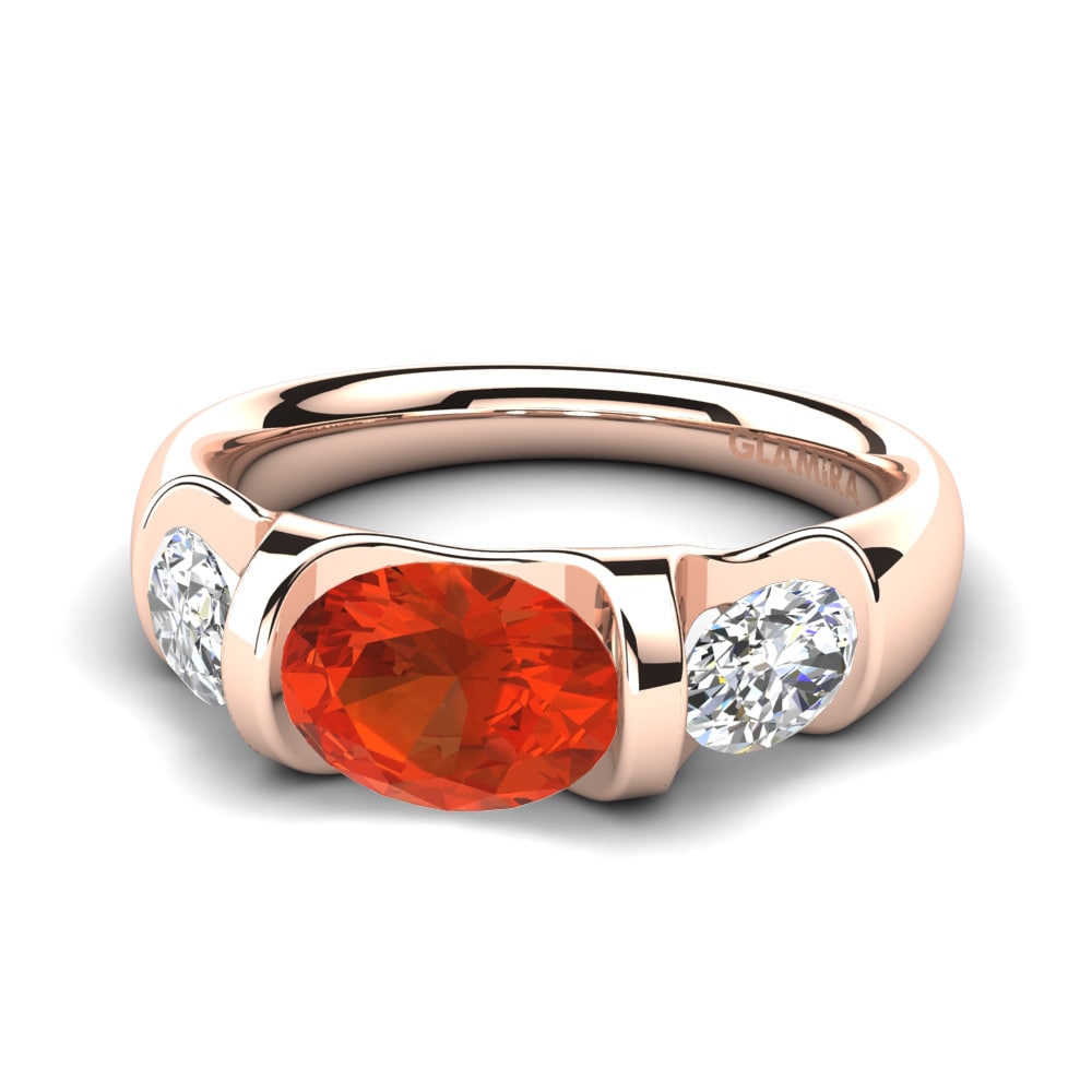 Fire-Opal Engagement Ring Manipure