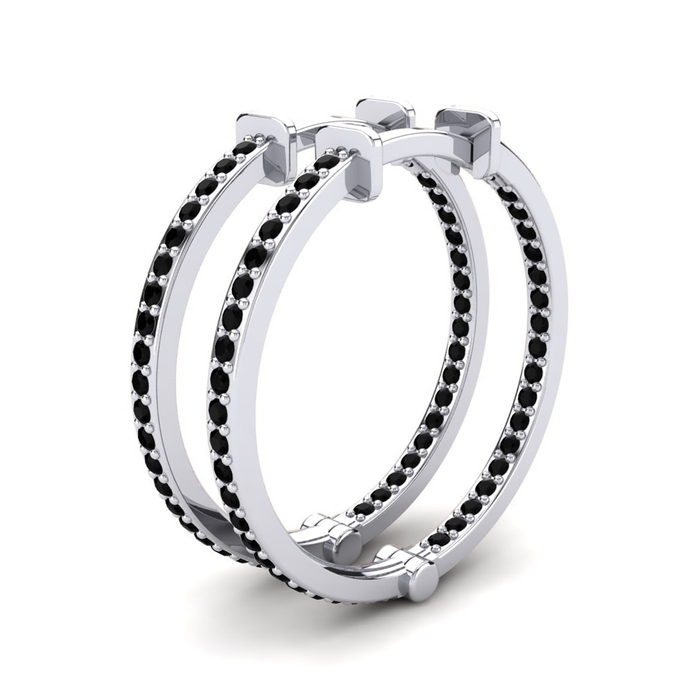 black-onyx Bông tai nữ Marsalia 18 mm