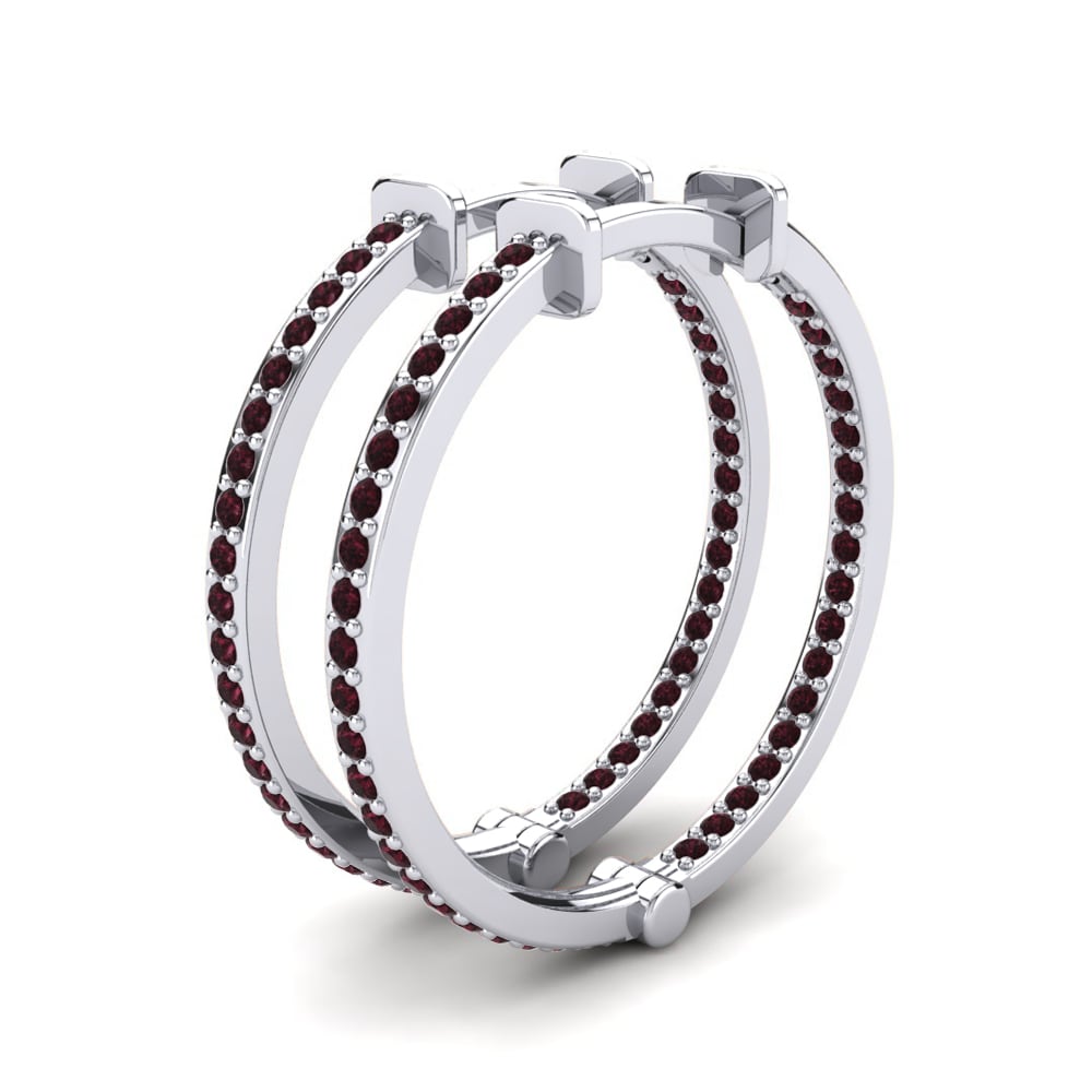 Granat Damen ohrring Marsalia 18 mm