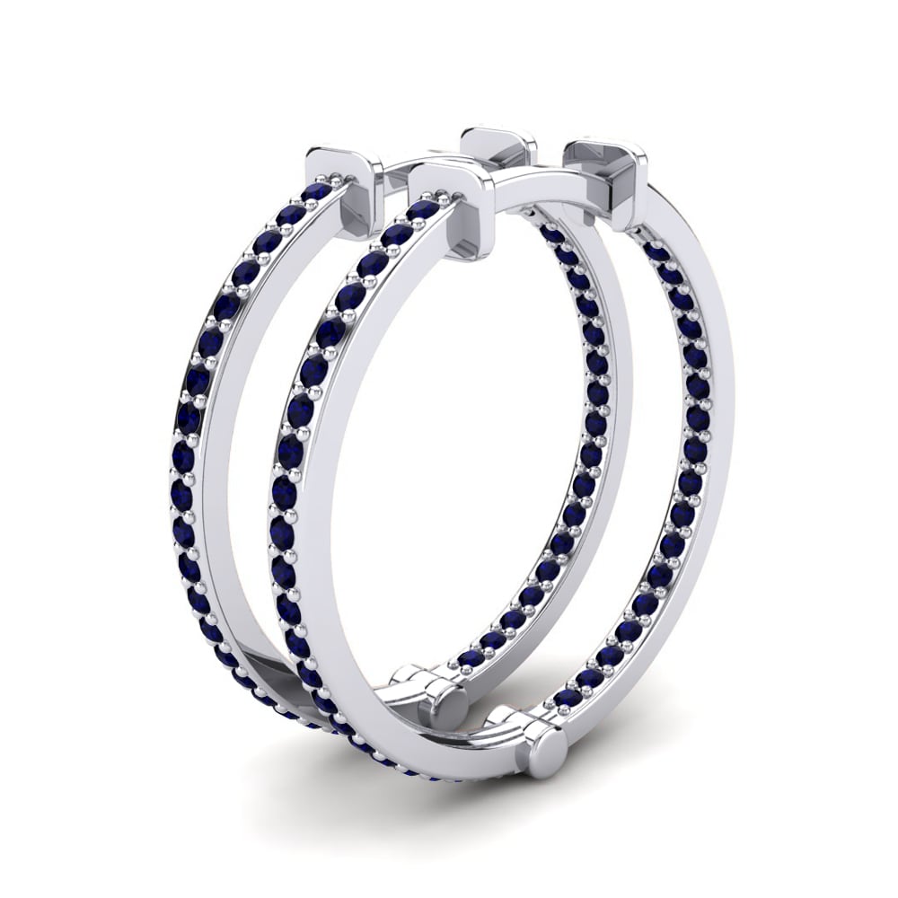 Saffier Dames Oorbellen Marsalia 18 mm
