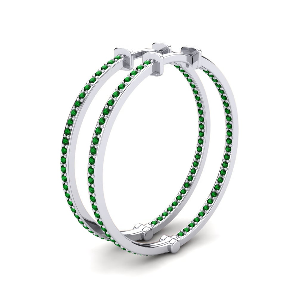 Grüner Zirkonia Damen ohrring Marsalia 25 mm