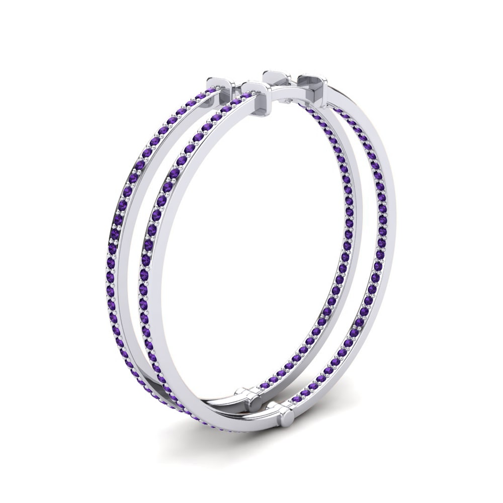 Amatista Pendiente de mujer Marsalia 32 mm
