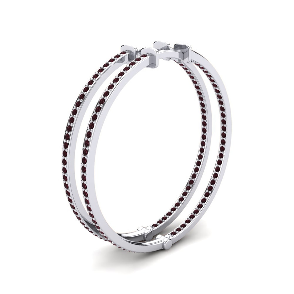 Granaat Dames Oorbellen Marsalia 32 mm