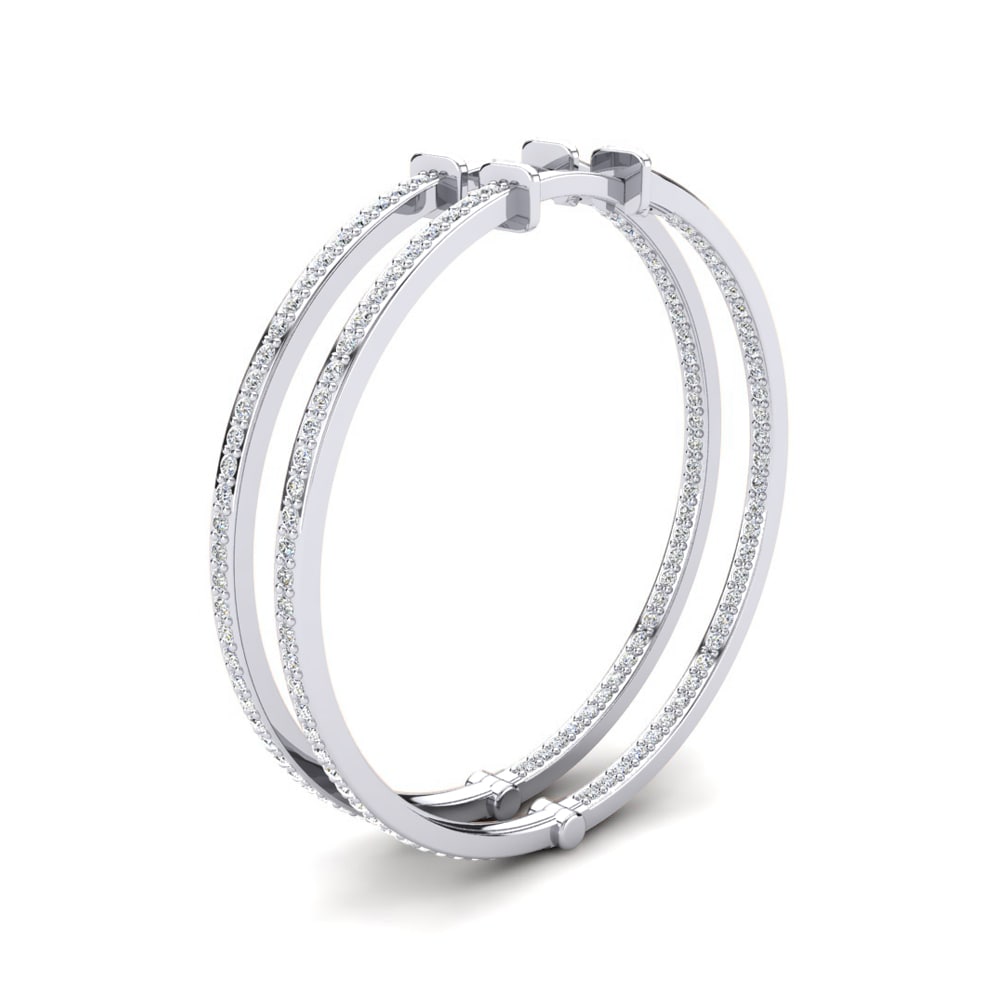 Moissanita Pendiente de mujer Marsalia 32 mm