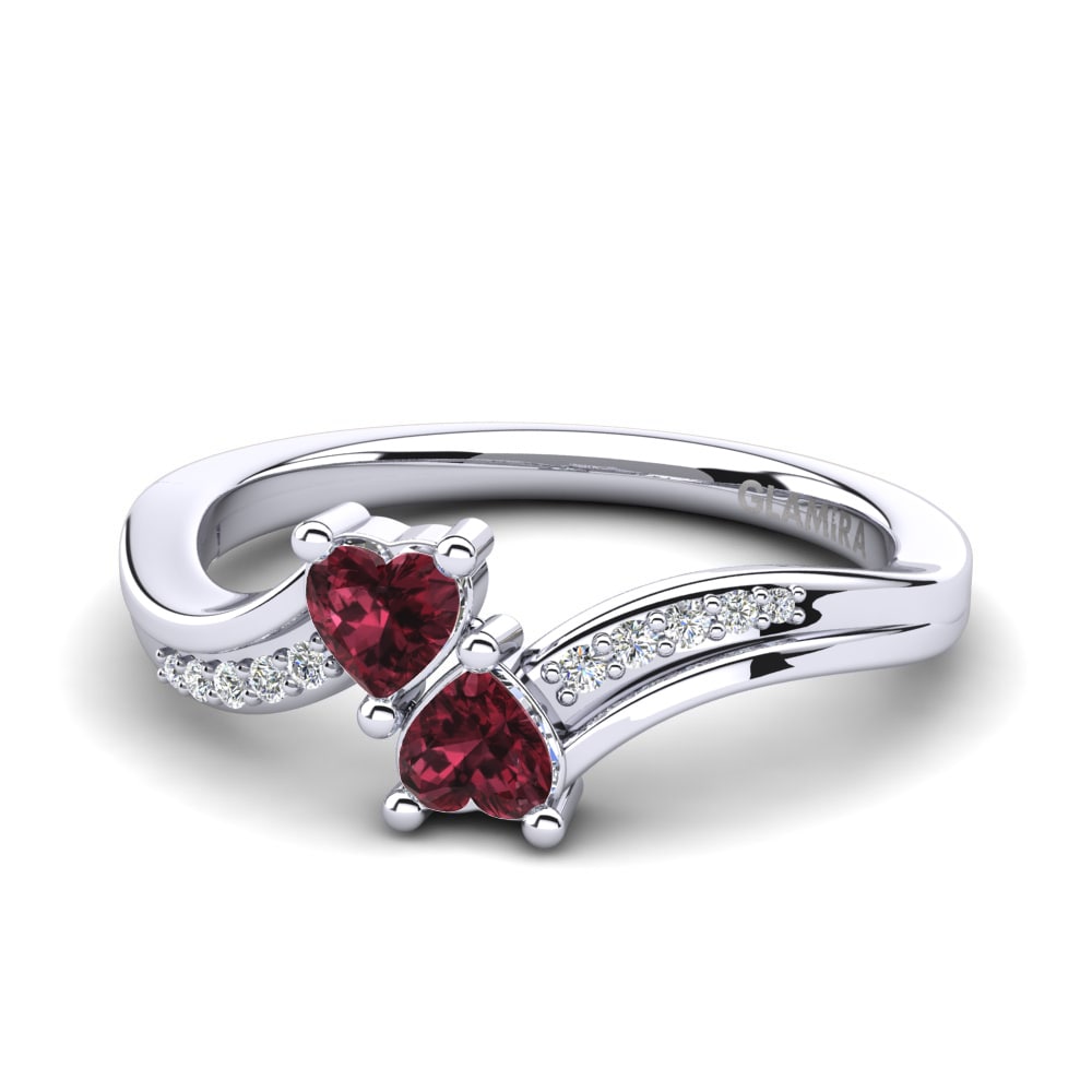 Garnet Engagement Ring Masdevalia