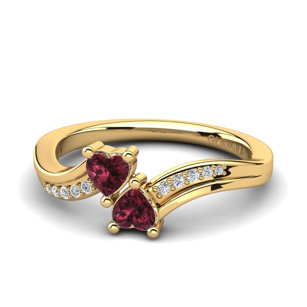 Garnet Engagement Ring Masdevalia