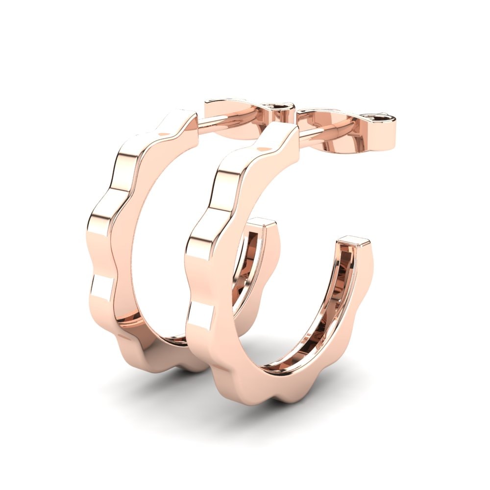 14K Rood Goud Oorbel Mehera 12 mm