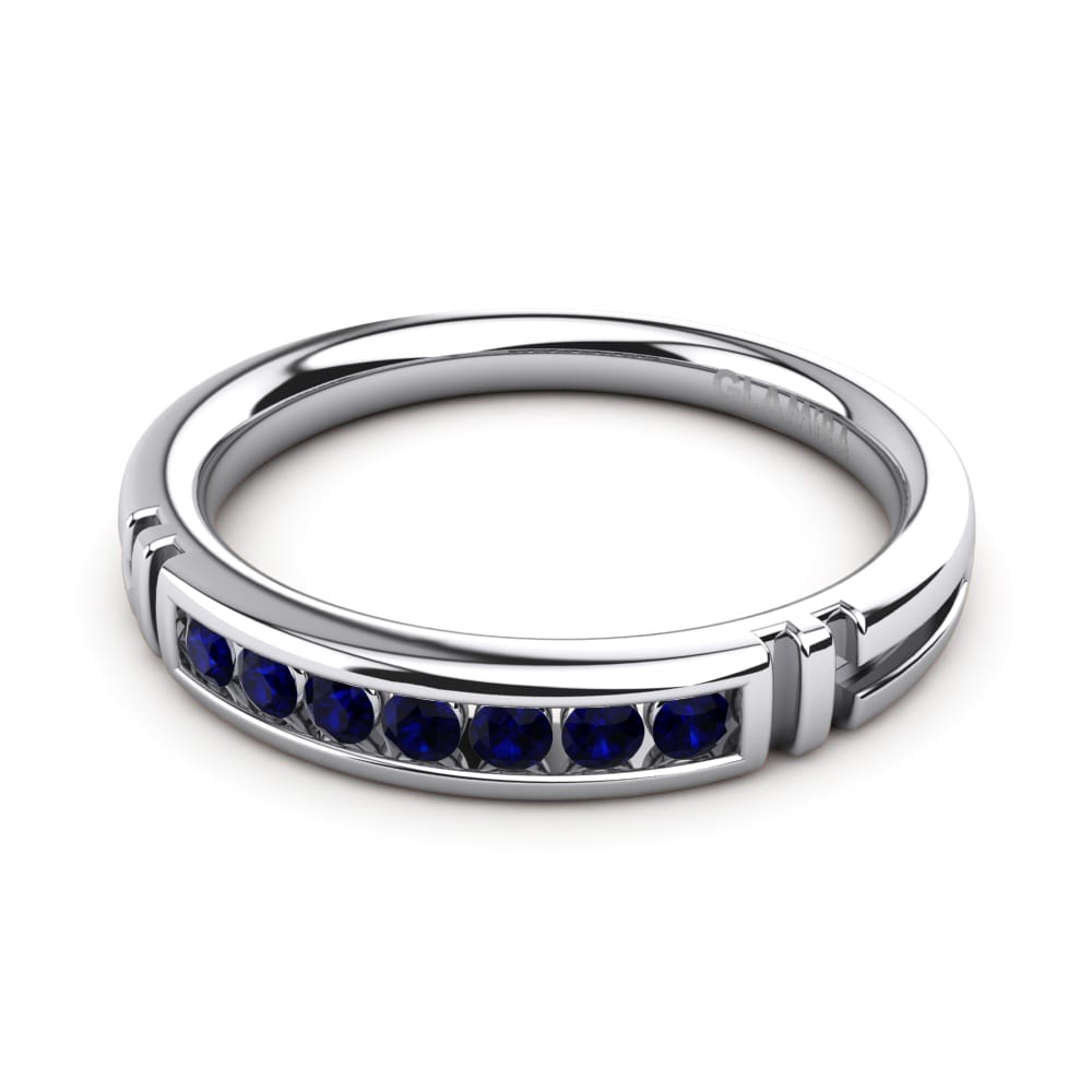 Circonita Azul Oscuro Anillo Mika