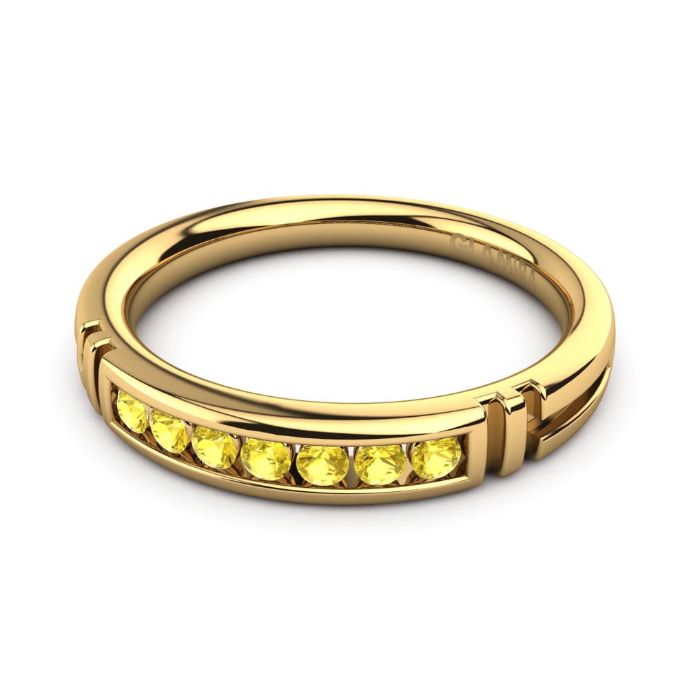 14ct Yellow Gold Yellow Sapphire Ring Mika