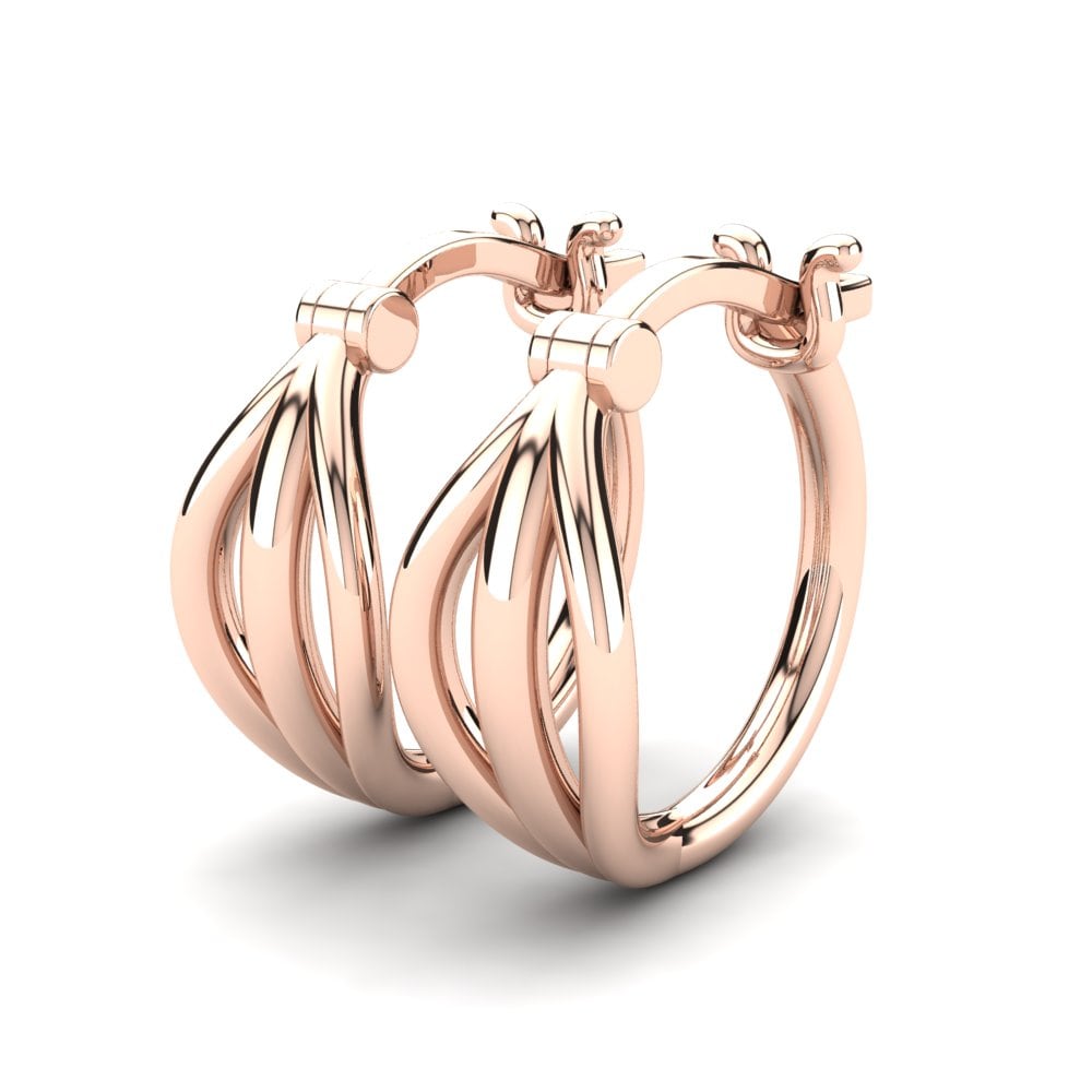 14K Rood Goud Oorbel Mishel 12 mm
