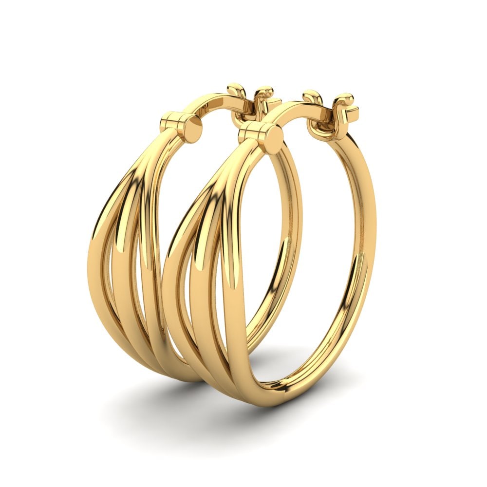 9k Oro Amarillo Pendientes Mishel 18 mm
