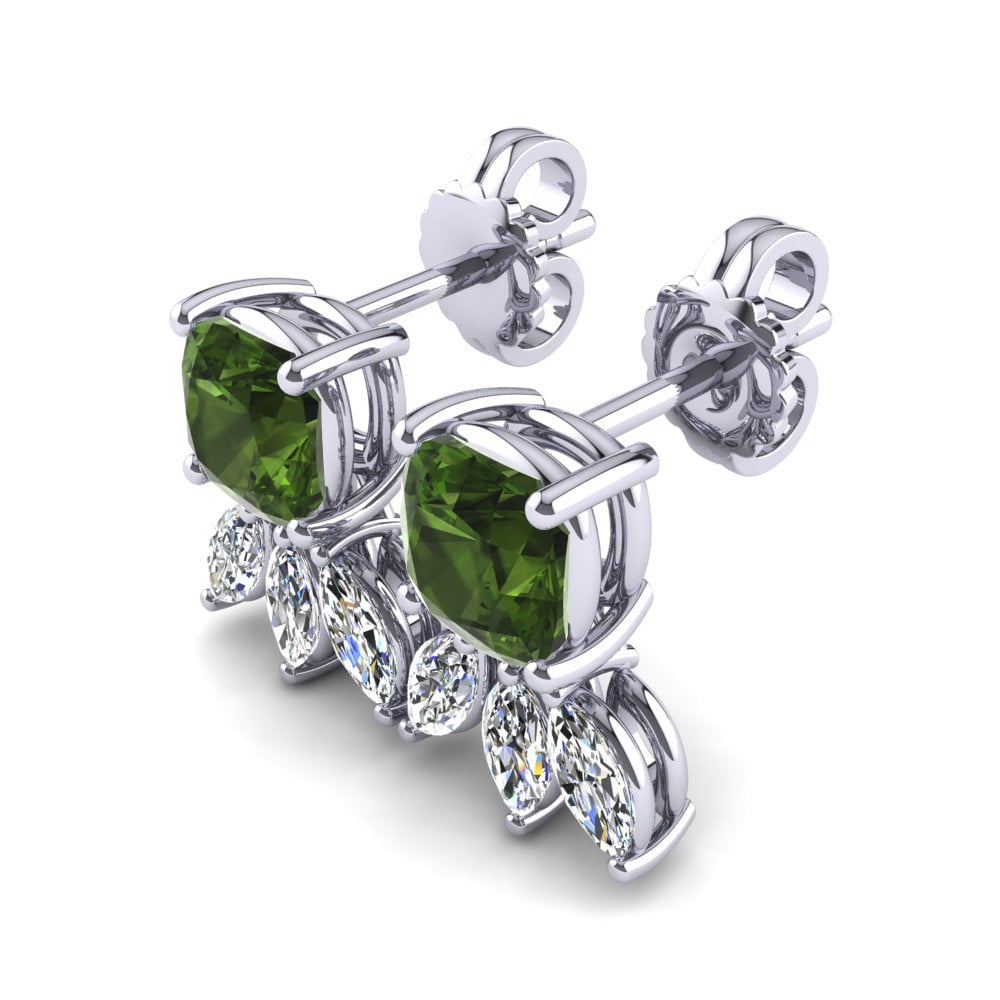 Turmalina verde Pendiente de mujer Montrice