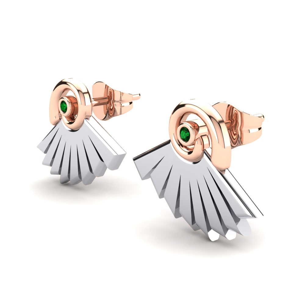 9k Oro Rosa & Blanco Pendiente de mujer Belen