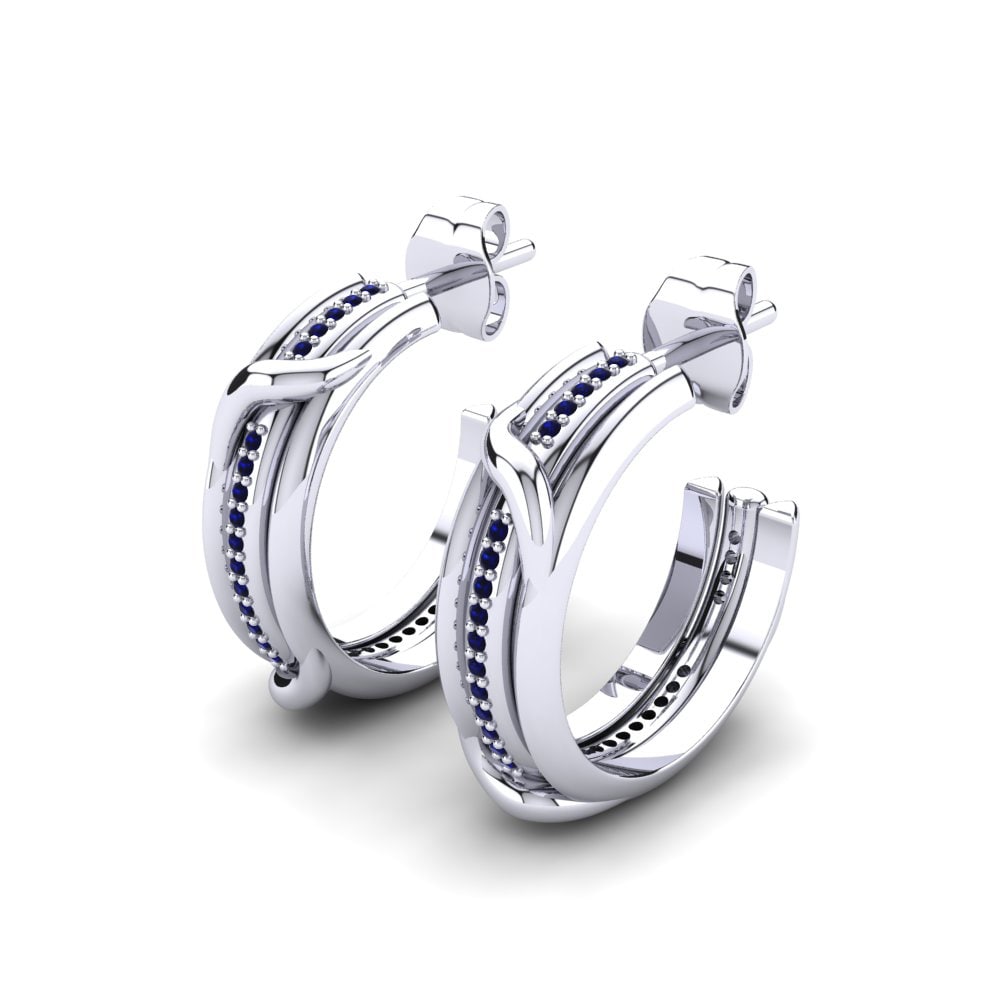 Dark Blue Zirconia Women's Earring Monreo