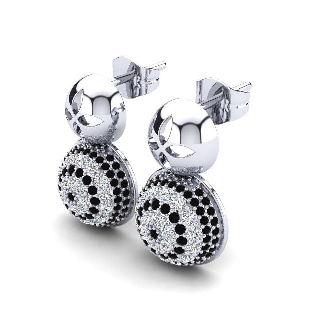 Black Onyx Women's Earring Solid