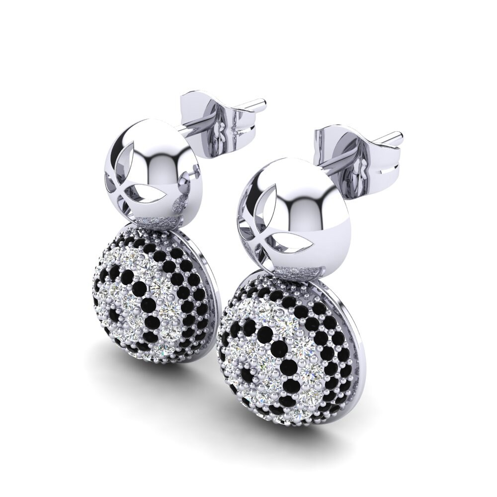 Black Sapphire Women's Earring Solid