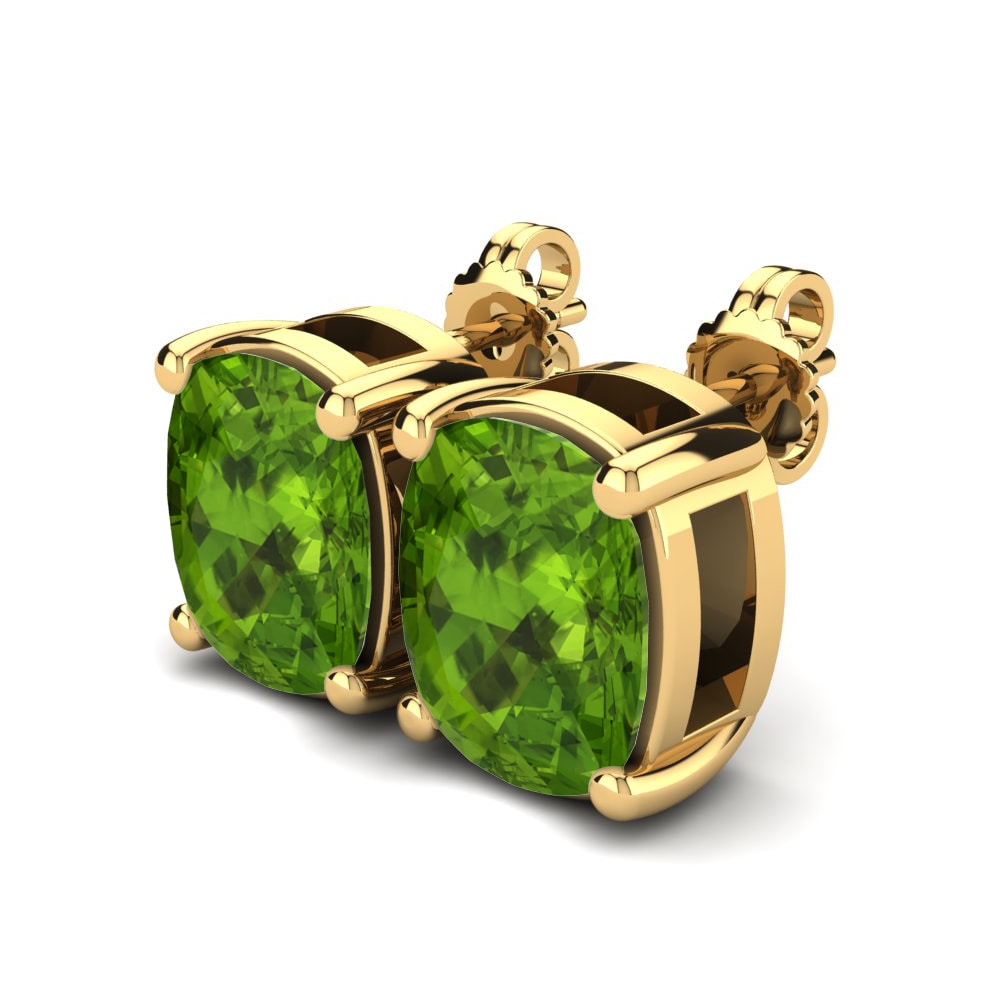 14k Oro Amarillo Cojín Pendiente de mujer Nahalia 12x10 mm