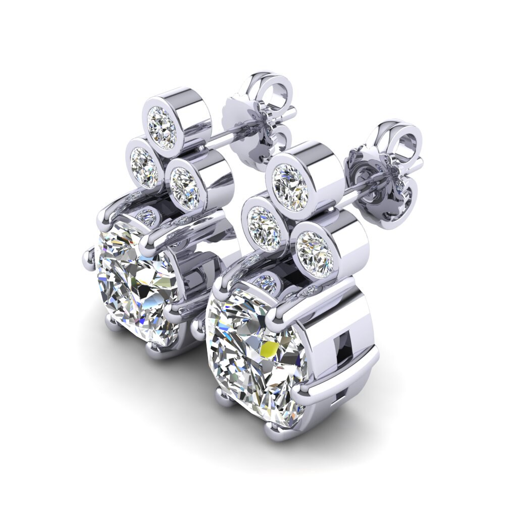Paladio 950 Diamante Pendiente de mujer Nataniela
