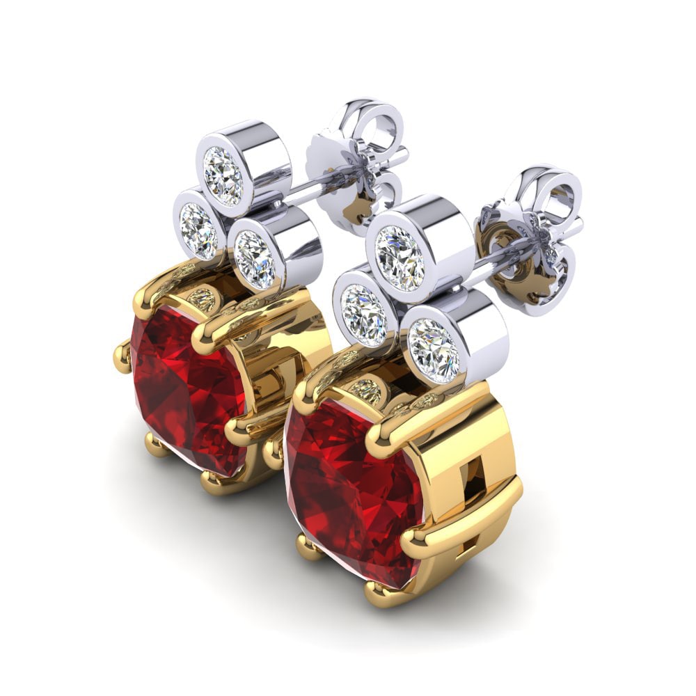14ct Yellow & White Gold Women's Earring Nataniela