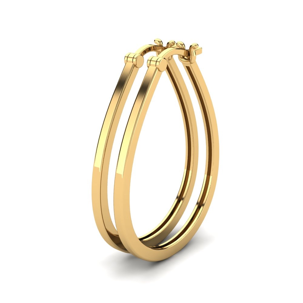 9k Oro Amarillo Pendientes Natara 25 mm