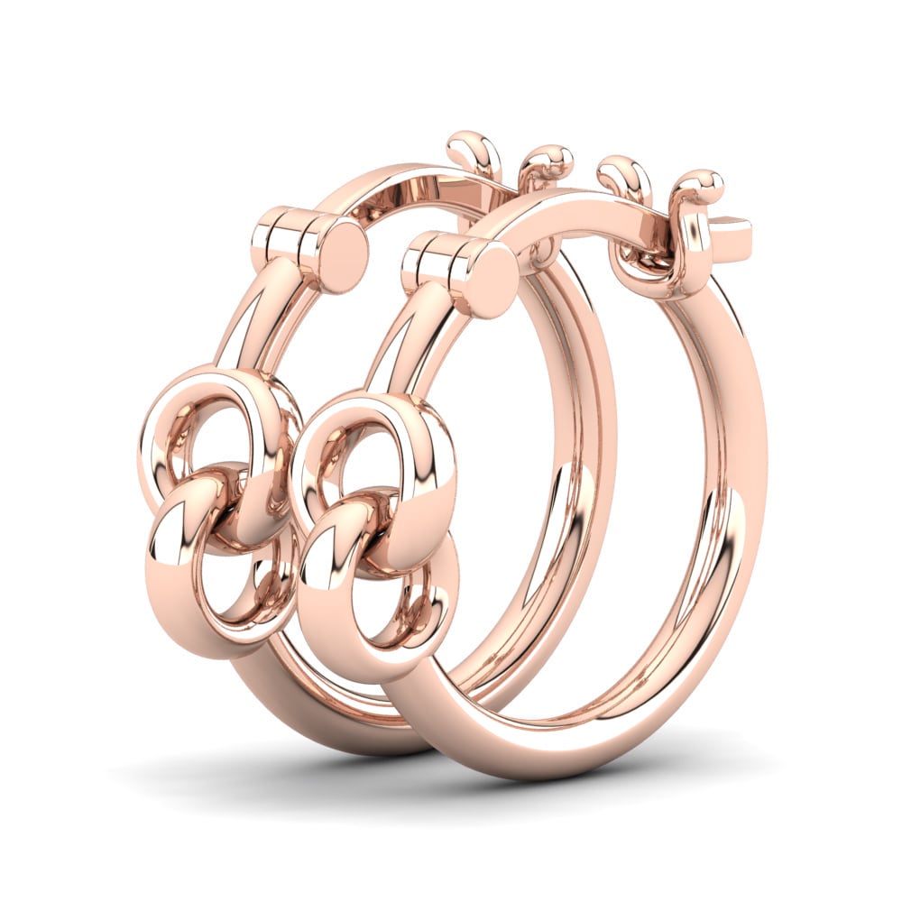 14K Rood Goud Oorbel Nayely 12 mm
