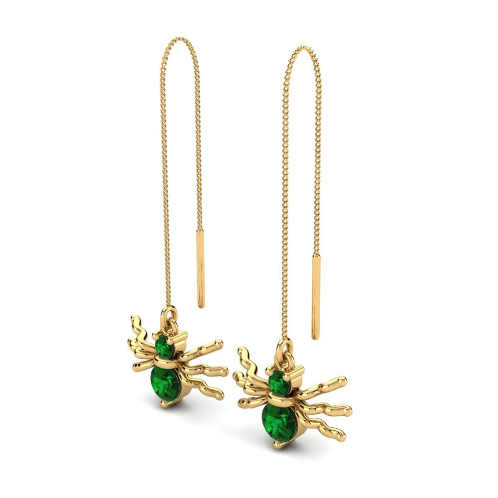 Gelbgold 585 Damen ohrring Nedezhda